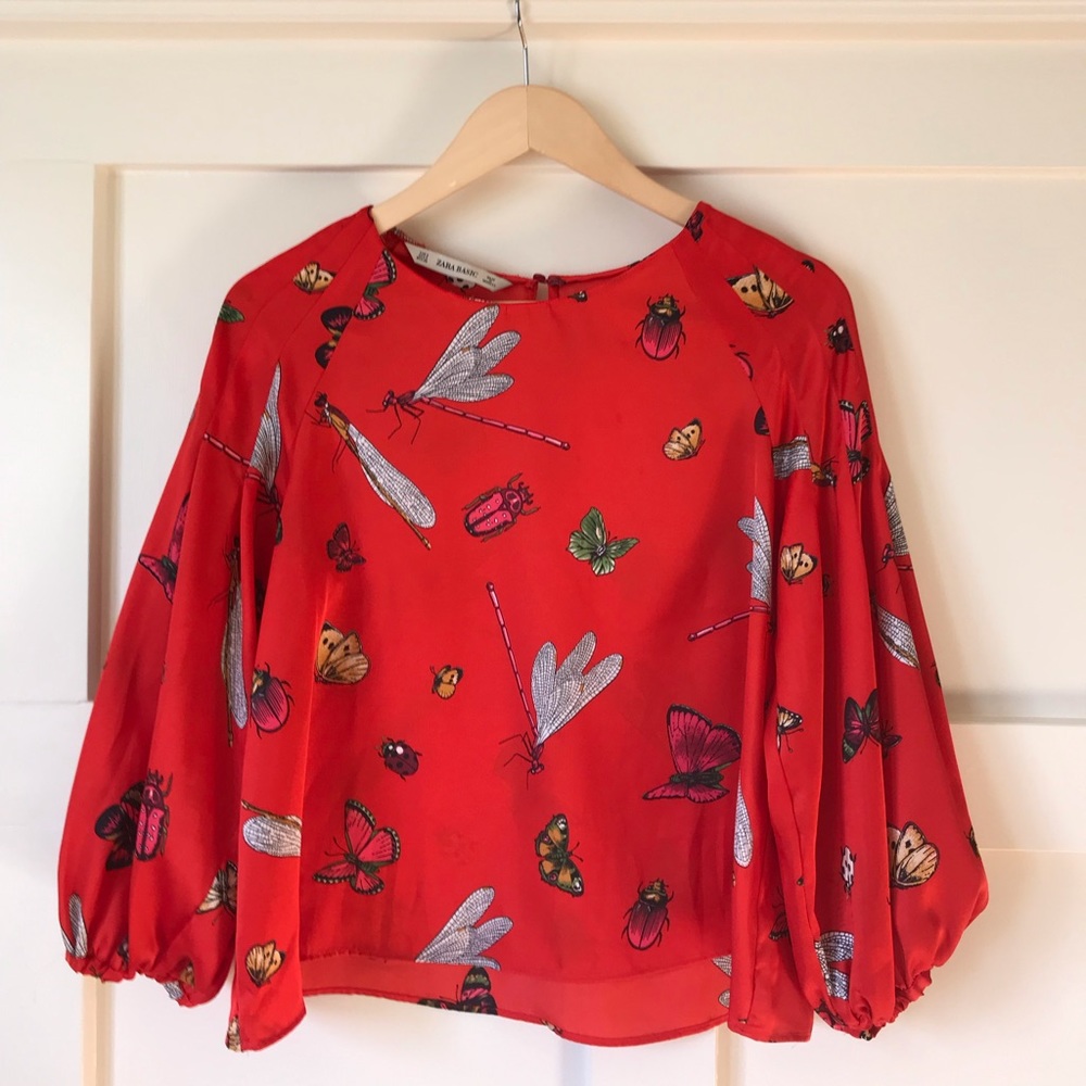 Zara Insect print blouse